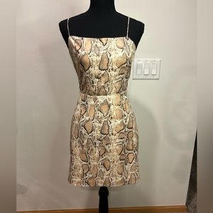 Cotton Candy LA Snake Skin Print Mini Dress